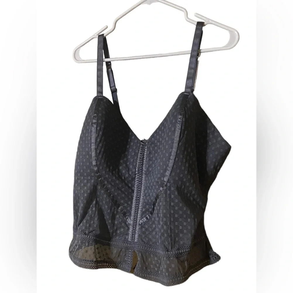 Cacique Intimates Lingerie Gray Corset Top Women’s Plus Size 26/28